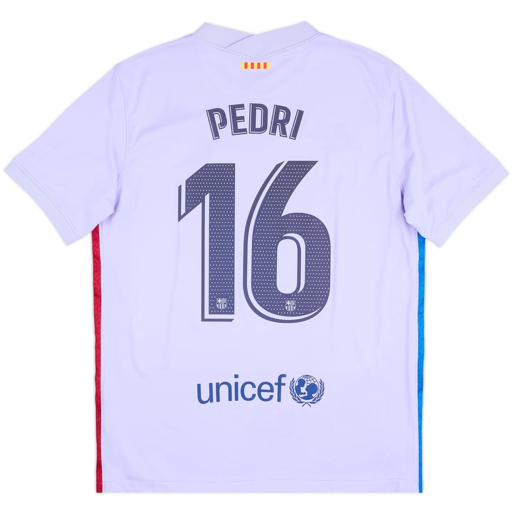 2021-22 Barcelona Away Shirt Pedri #16 - 7/10 - (L)