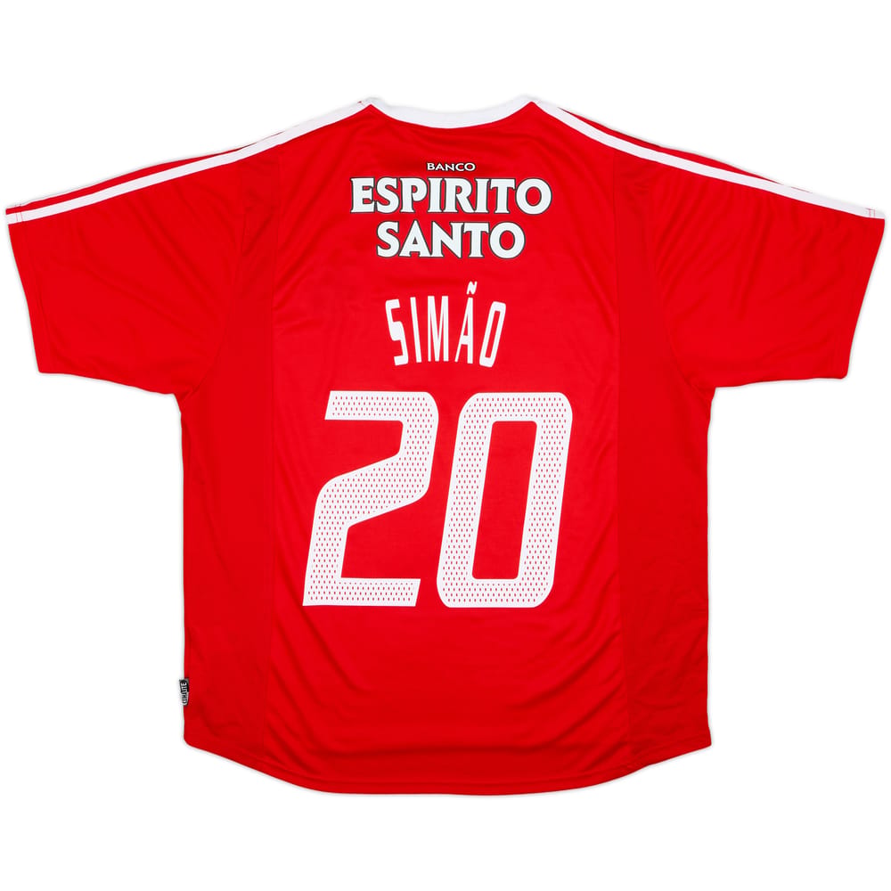 2003-04 Benfica Home Shirt Simao #20 - 8/10 - (XL)