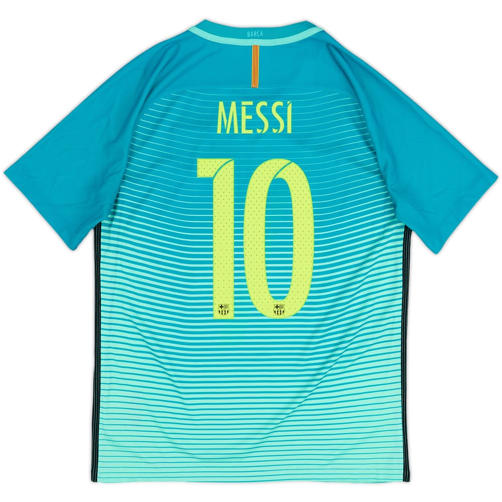 2016-17 Barcelona Authentic Third Shirt Messi #10 - 7/10 - (M)