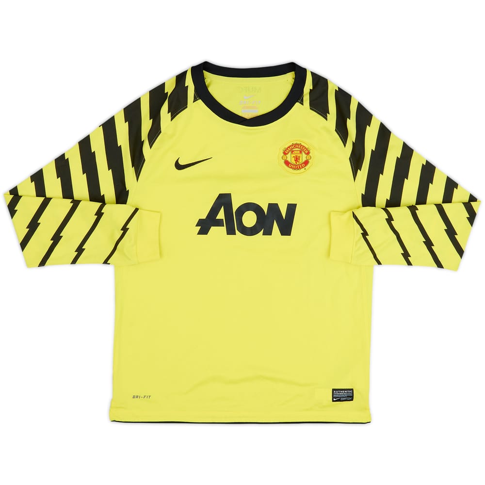 2010-11 Manchester United Yellow GK Shirt - 8/10 - (13-14 Years)