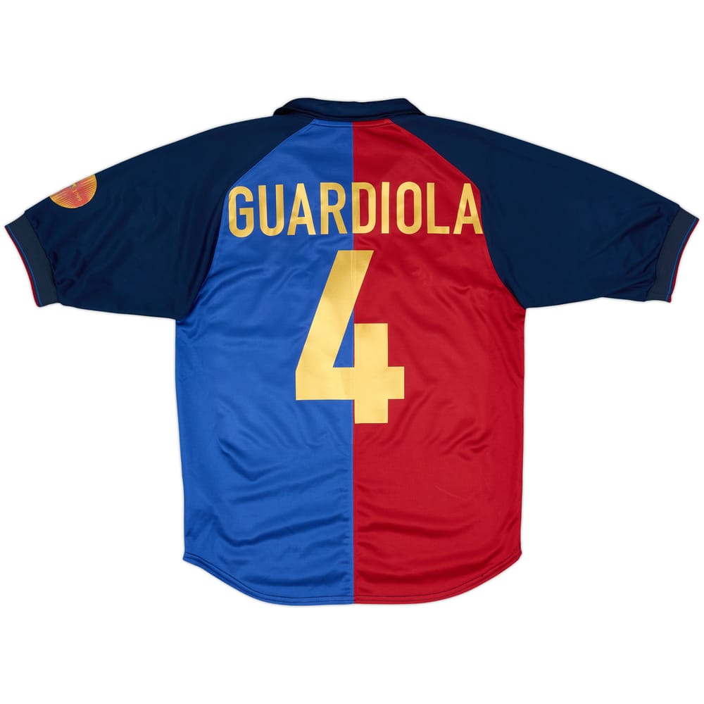 1999-00 Barcelona Centenary Home Shirt Guardiola #4 - 8/10 - (M)