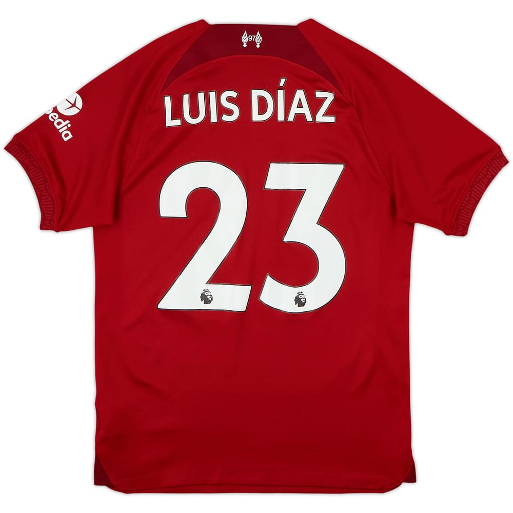 2022-23 Liverpool Home Shirt Luis Diaz #23 - 6/10 - (S)