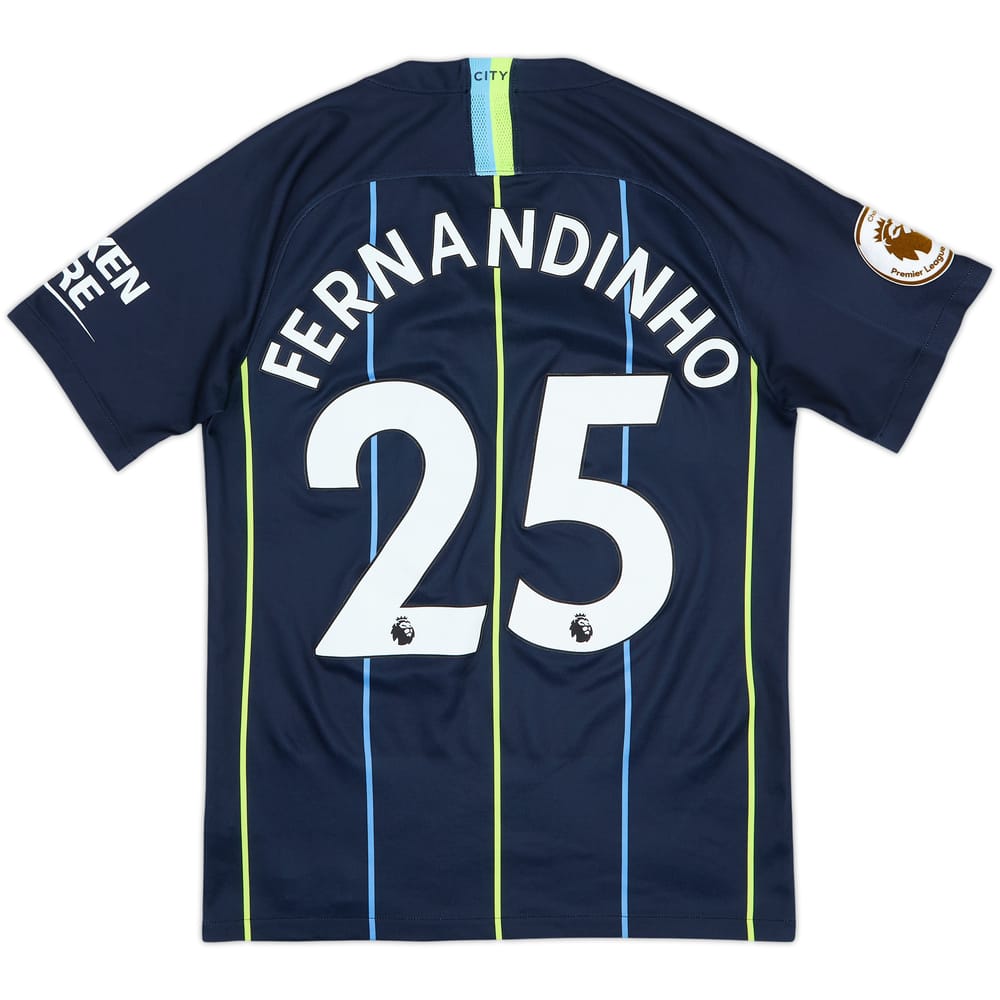 2018-19 Manchester City Away Shirt Fernandinho #25 - 9/10 - (S)