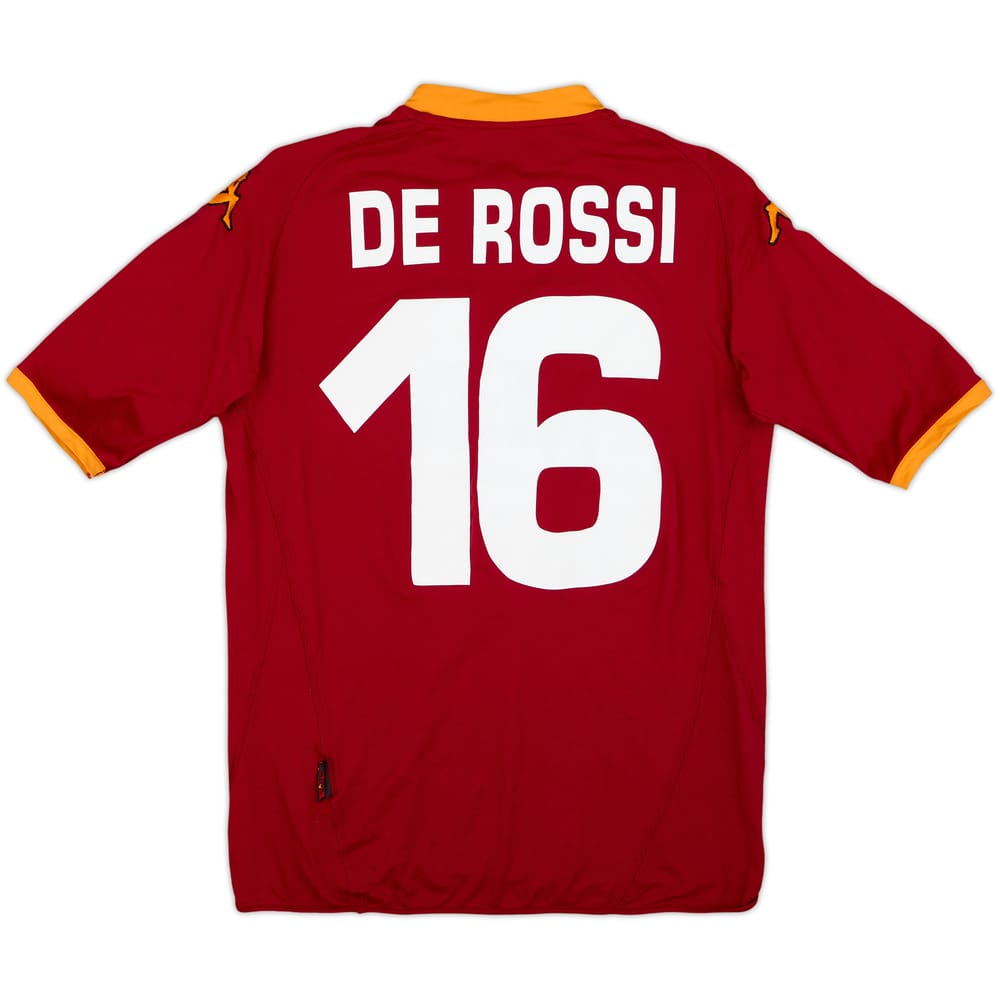 2008-09 Roma Home Shirt De Rossi #16 - 8/10 - (L)