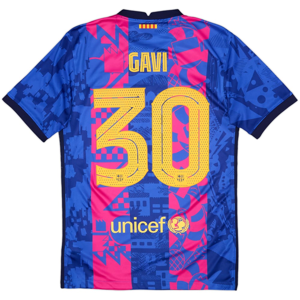 2021-22 Barcelona Third Shirt Gavi #30 - 10/10 - (S)