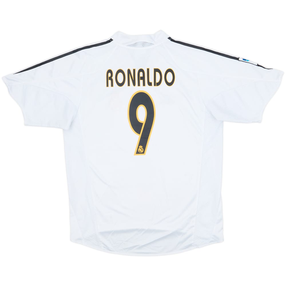 2004-05 Real Madrid Home Shirt Ronaldo #9 - 7/10 - (L)