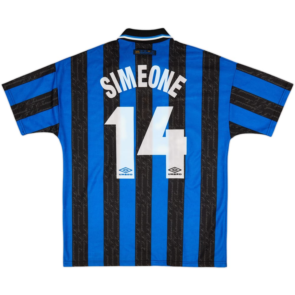 1997-98 Inter Milan Home Shirt Simeone #14 - 9/10 - (L)