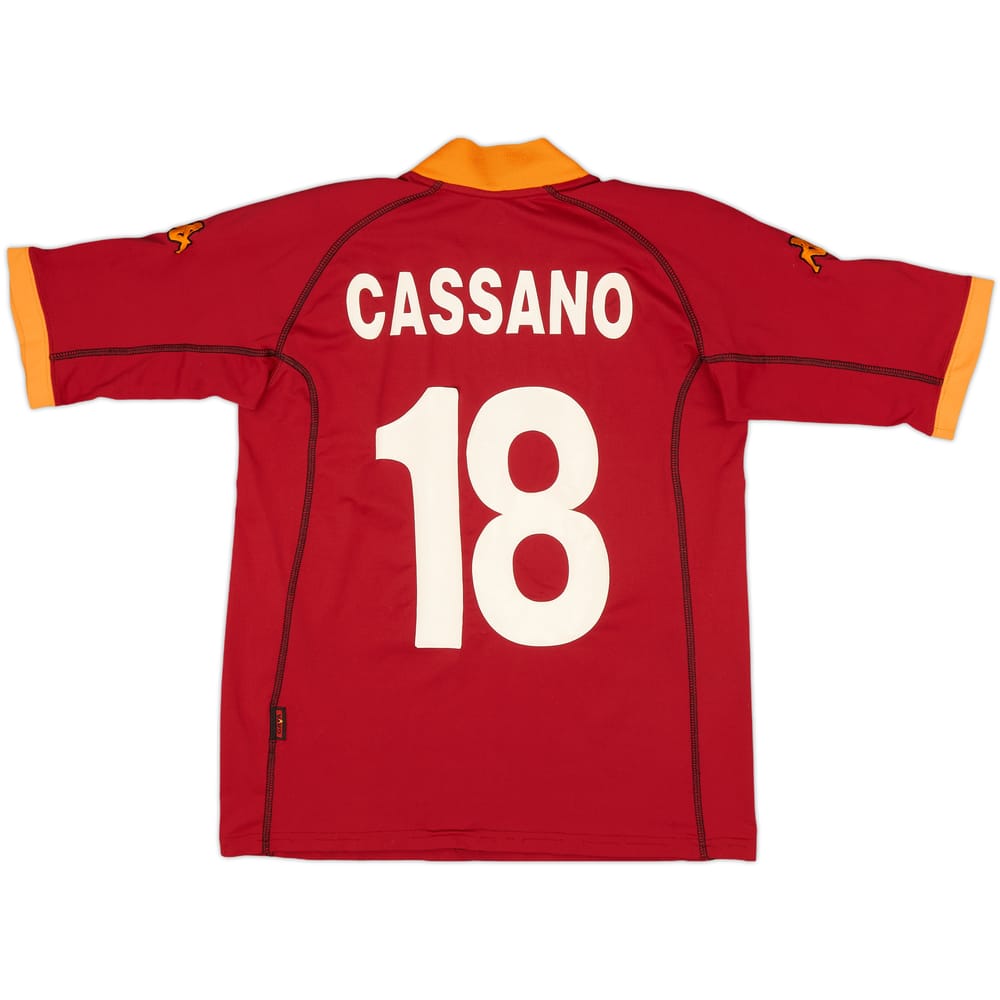 2001-02 Roma Home Shirt Cassano #18 - 6/10 - (L)