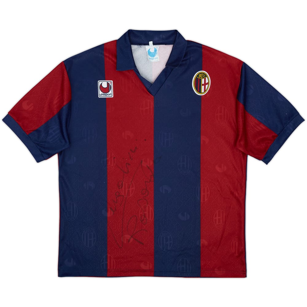 1992-93 Bologna Basic Signed Home Shirt - 8/10 - (XL)