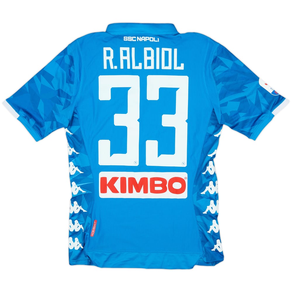 2018-19 Napoli Home Shirt R.Albiol #33 - 7/10 - (M)