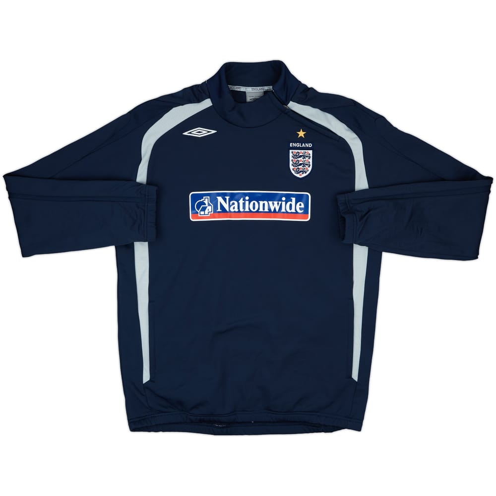 2007-09 England Umbro 1/4 Zip Drill Top - 8/10 - (XXL)