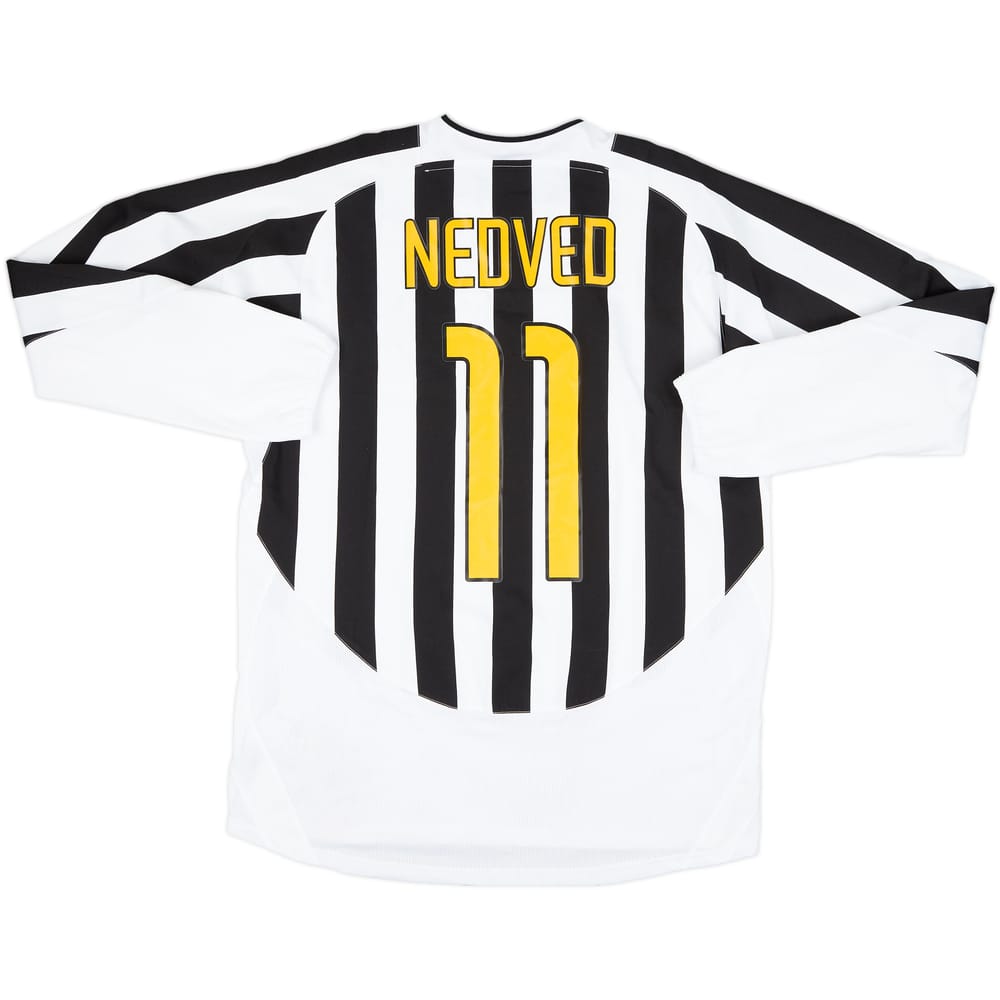 2003-04 Juventus Home L/S Shirt Nedved #11 - 10/10 - (L)