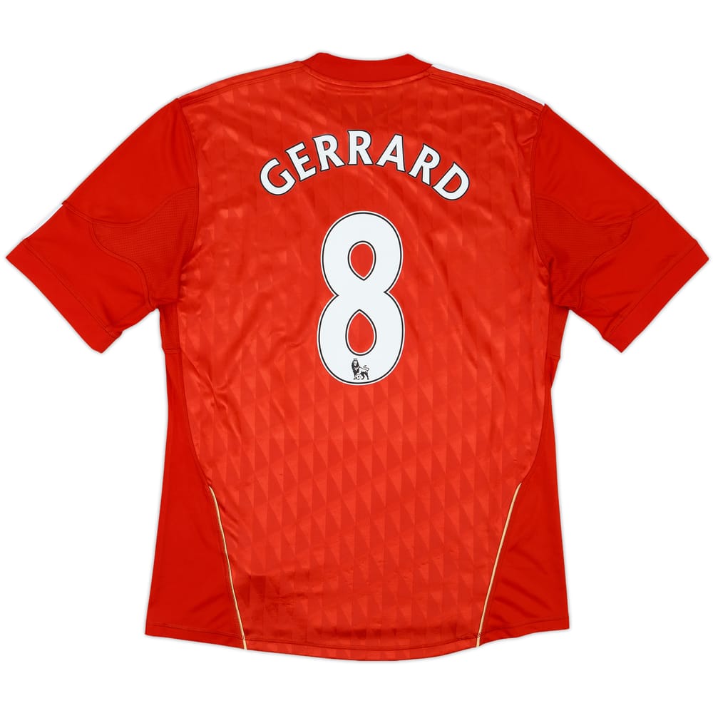 2010-12 Liverpool Home Shirt Gerrard #8 - 6/10 - (L)