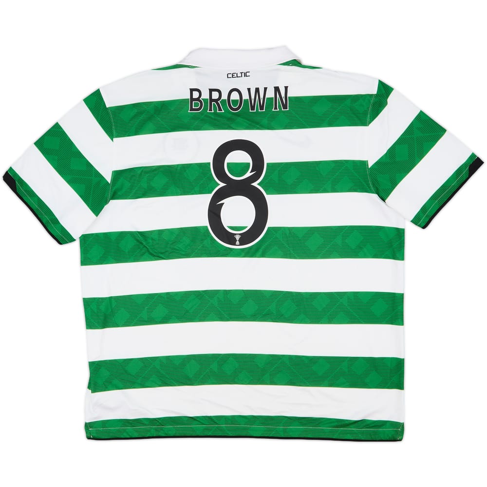 2010-12 Celtic Home Shirt Brown #8 - 9/10 - (XXL)