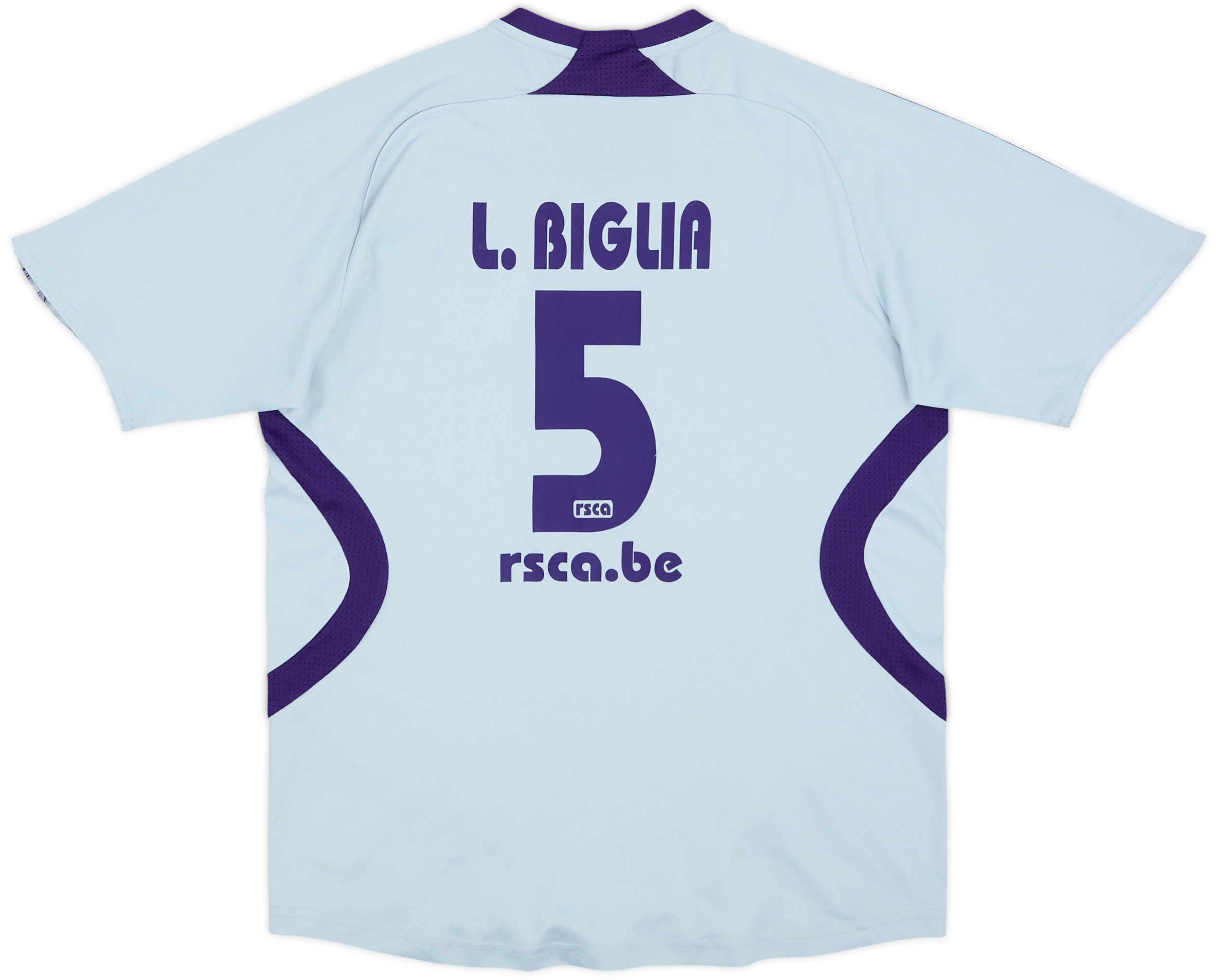 2007-08 Anderlecht Away Shirt L.Biglia #5 - 6/10 - (M.Boys)