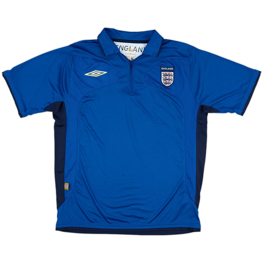 2006-08 England Umbro 1/4 Zip Polo Shirt - 9/10 - (M)