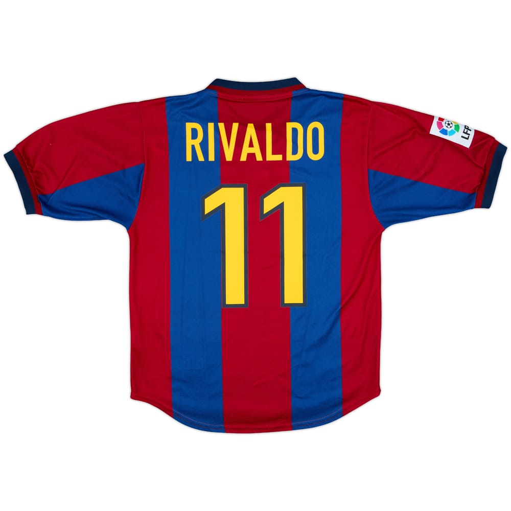 1998-00 Barcelona Home Shirt Rivaldo #11 - 8/10 - (S)