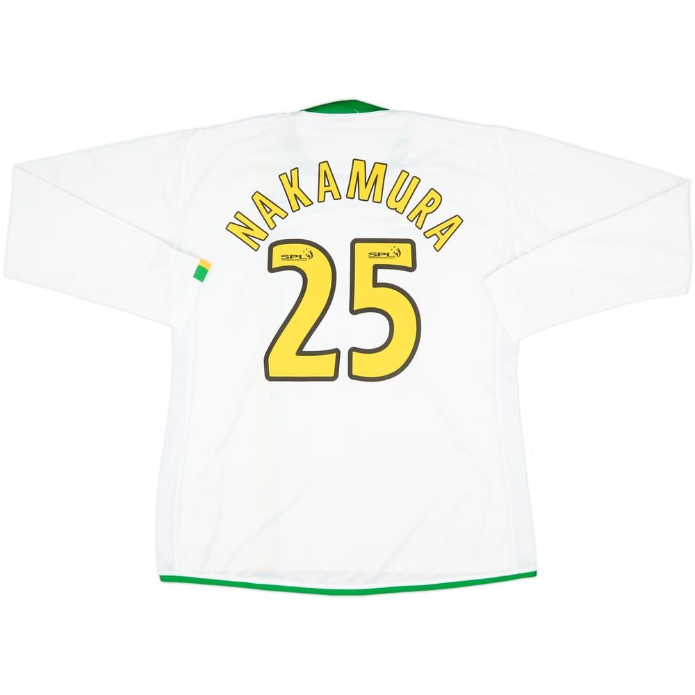 2006-08 Celtic Player Issue European L/S Shirt Nakamura #25 - 7/10 - (XL)