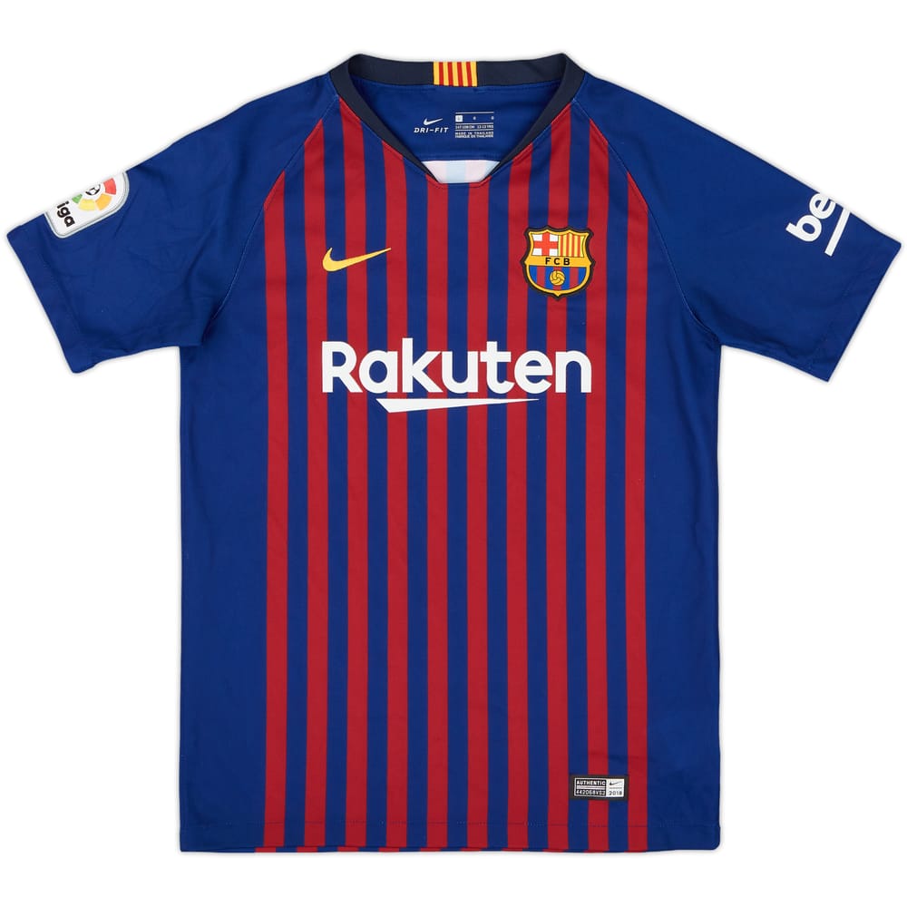 2018-19 Barcelona Home Shirt - 9/10 - (L.Boys)
