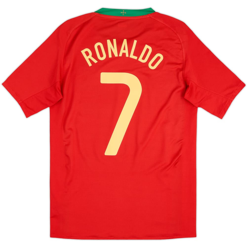 2008-10 Portugal Home Shirt Ronaldo #7 - 9/10 - (XL.Boys)