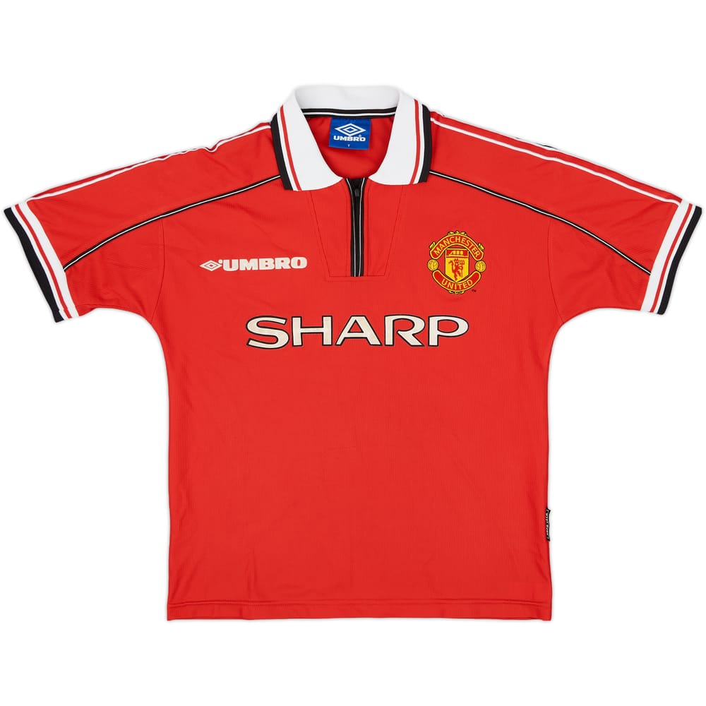 1998-00 Manchester United Home Shirt - 8/10 - (Y)