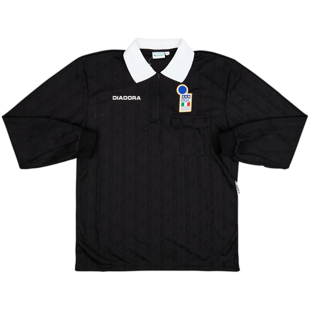 1990s Italy FIGC Diadora Referee L/S Shirt - 7/10 - (XL)