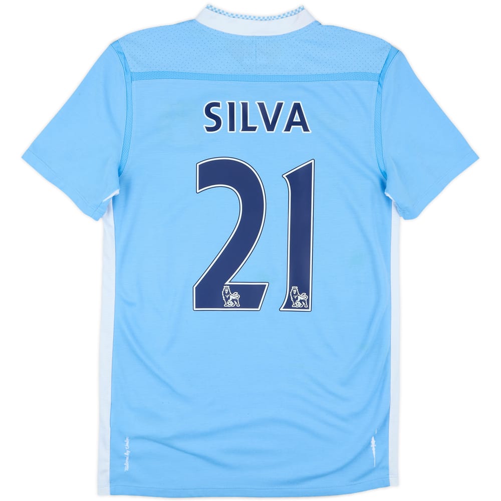 2011-12 Manchester City Home Shirt Silva #21 - 8/10 - (S)