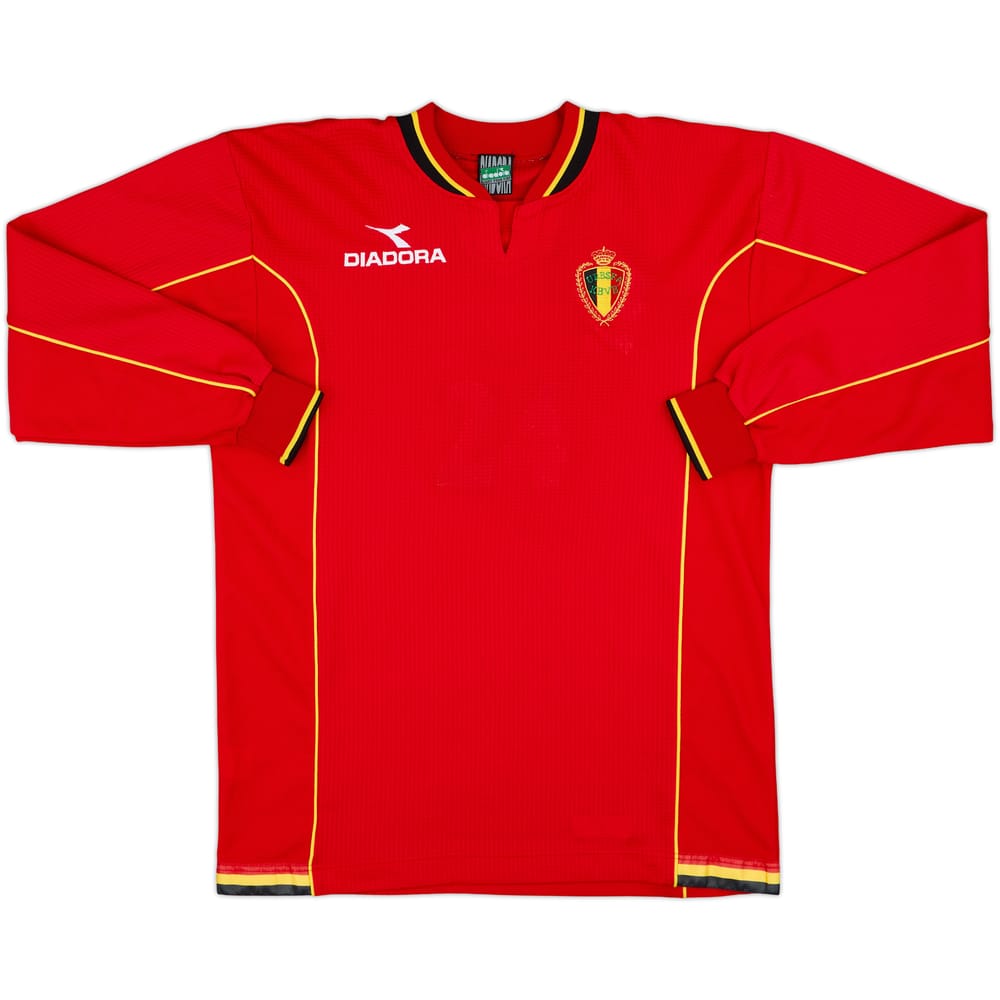 1998-00 Belgium Home L/S Shirt - 8/10 - (M)