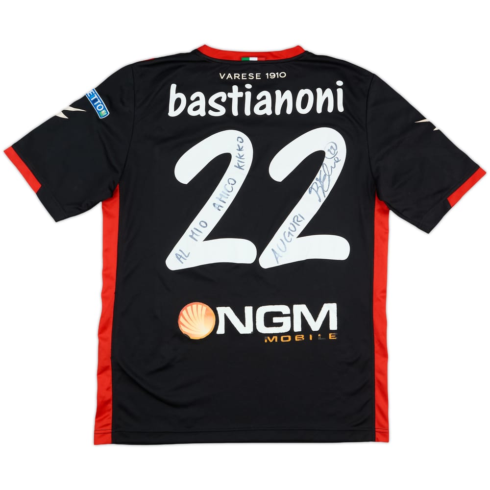 2013-15 Varese Match Issue Signed Third/GK S/S Shirt Bastianoni #22