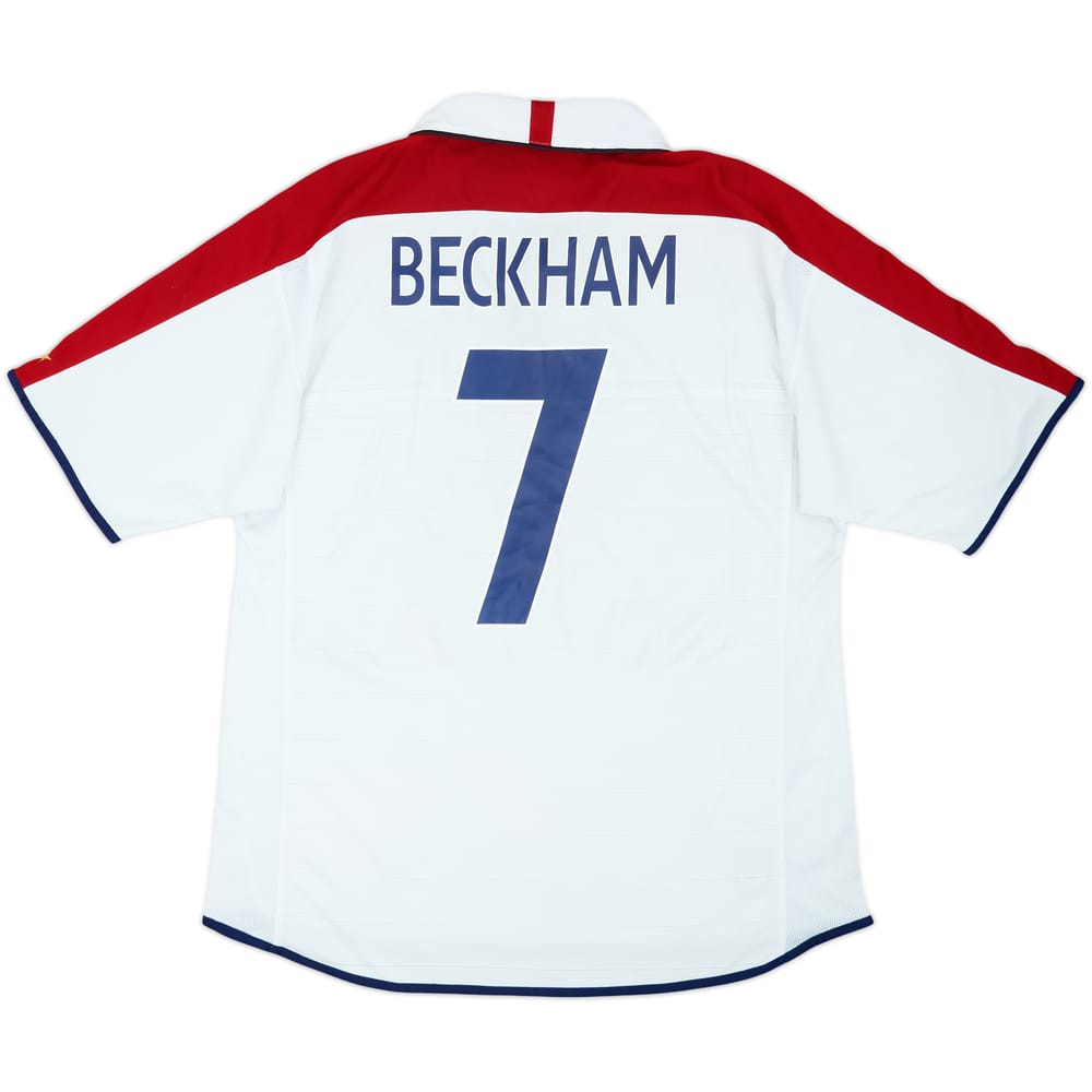 2003-05 England Home Shirt Beckham #7 - 5/10 - (L)