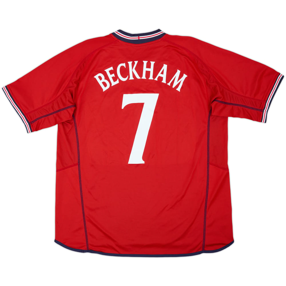 2002-04 England Away Shirt Beckham #7 - 9/10 - (3XL)