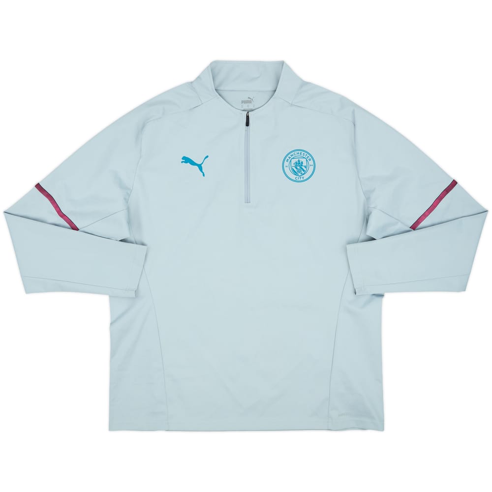 2021-22 Manchester City Puma 1/4 Zip Drill Top - 9/10 - (XL)
