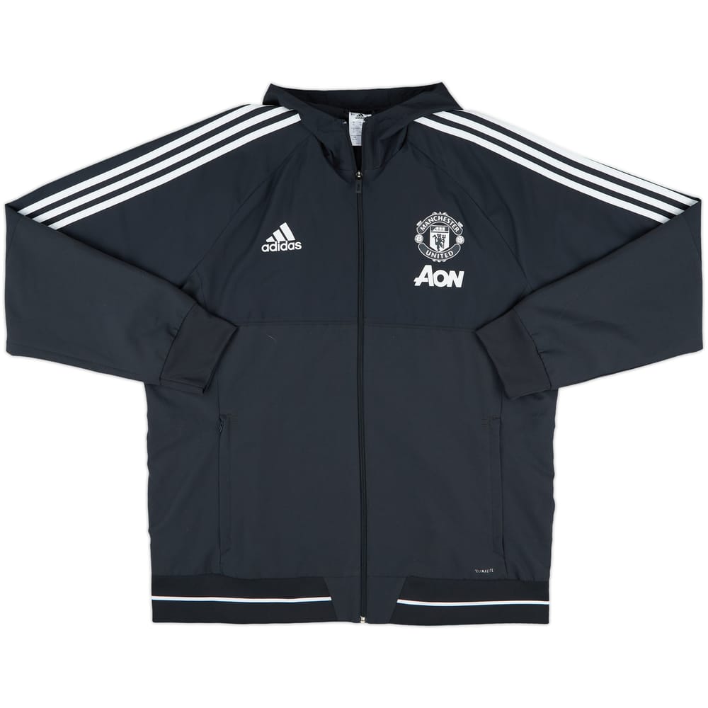 2017-18 Manchester United adidas Hooded Track Jacket - 10/10 - (XL)