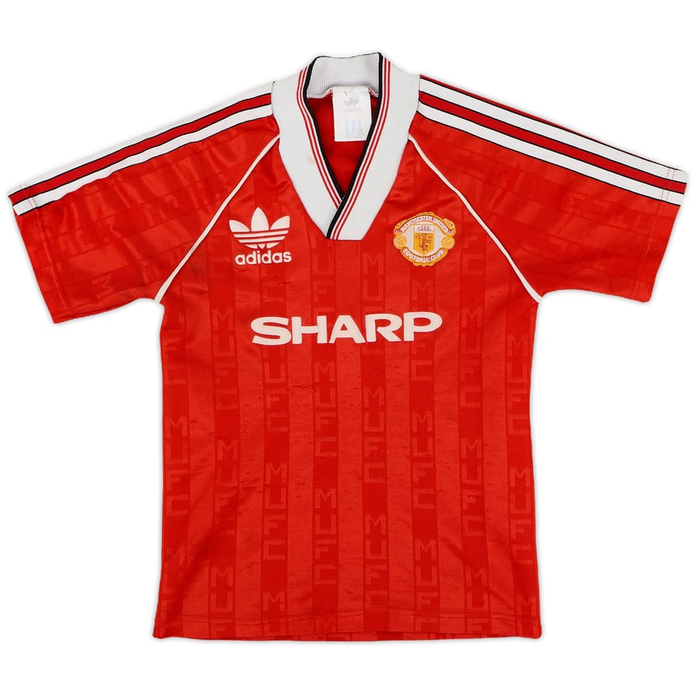 1988-90 Manchester United Home Shirt - 7/10 - (7-8 Years)