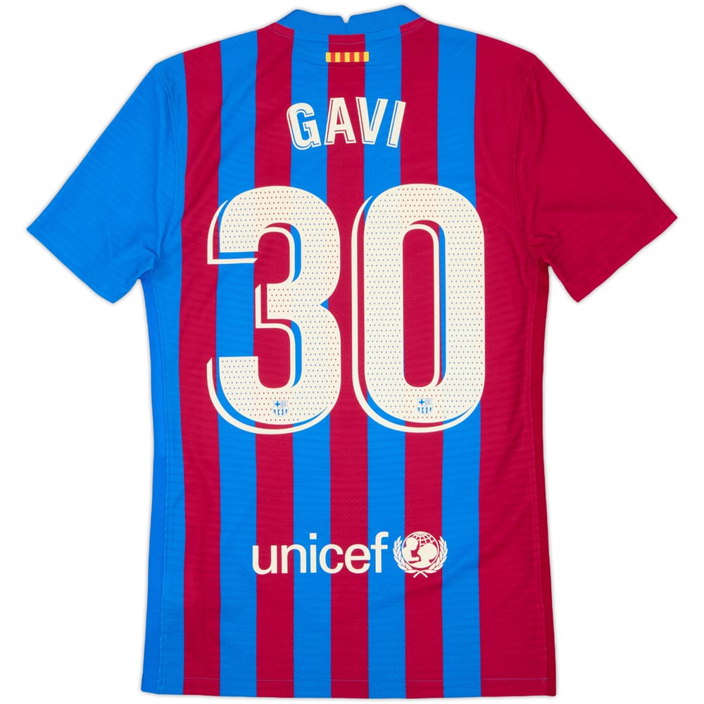2021-22 Barcelona Authentic Home Shirt Gavi #30 - 10/10 - (XS)