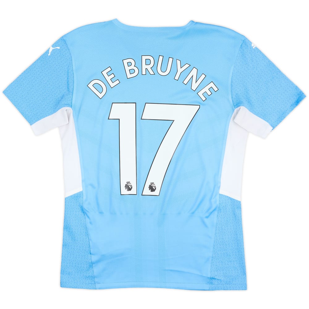 2021-22 Manchester City Authentic Home Shirt De Bruyne #17 - 10/10 - (S)