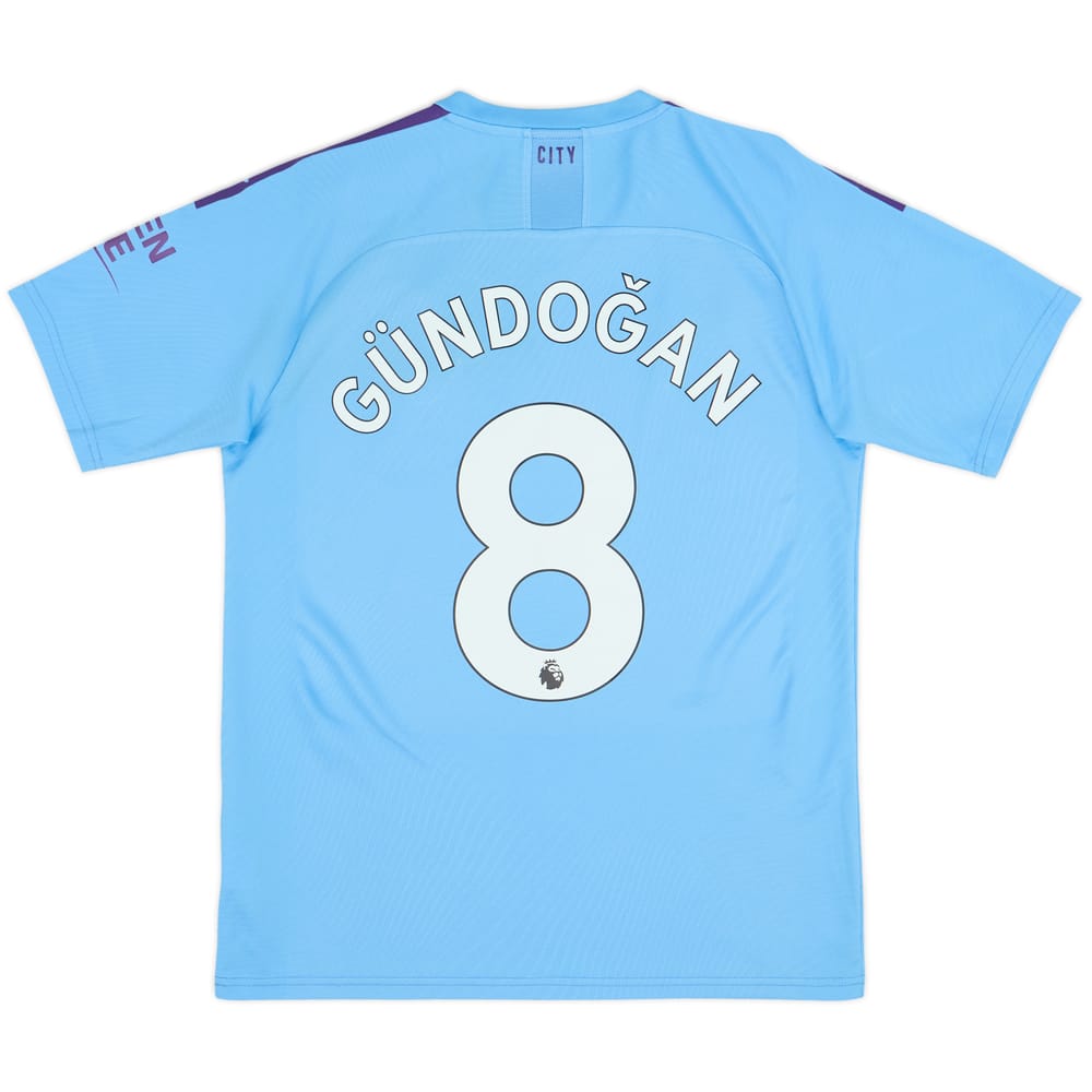 2019-20 Manchester City Home Shirt Gundogan #8 - 9/10 - (M)
