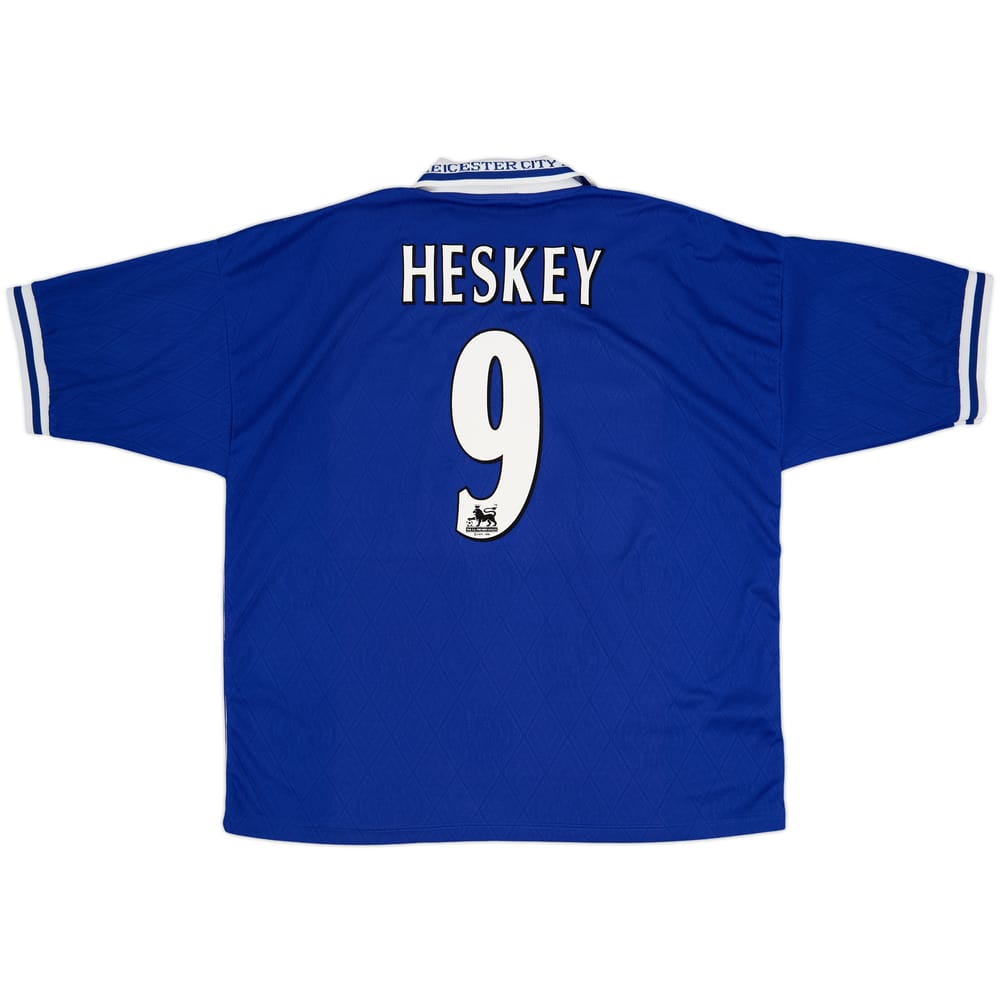 1998-00 Leicester Home Shirt Heskey #9 - 8/10 - (XXL)