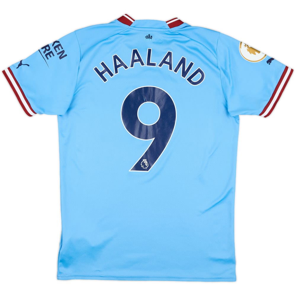 2022-23 Manchester City Home Shirt Haaland #9 - 5/10 - (M)