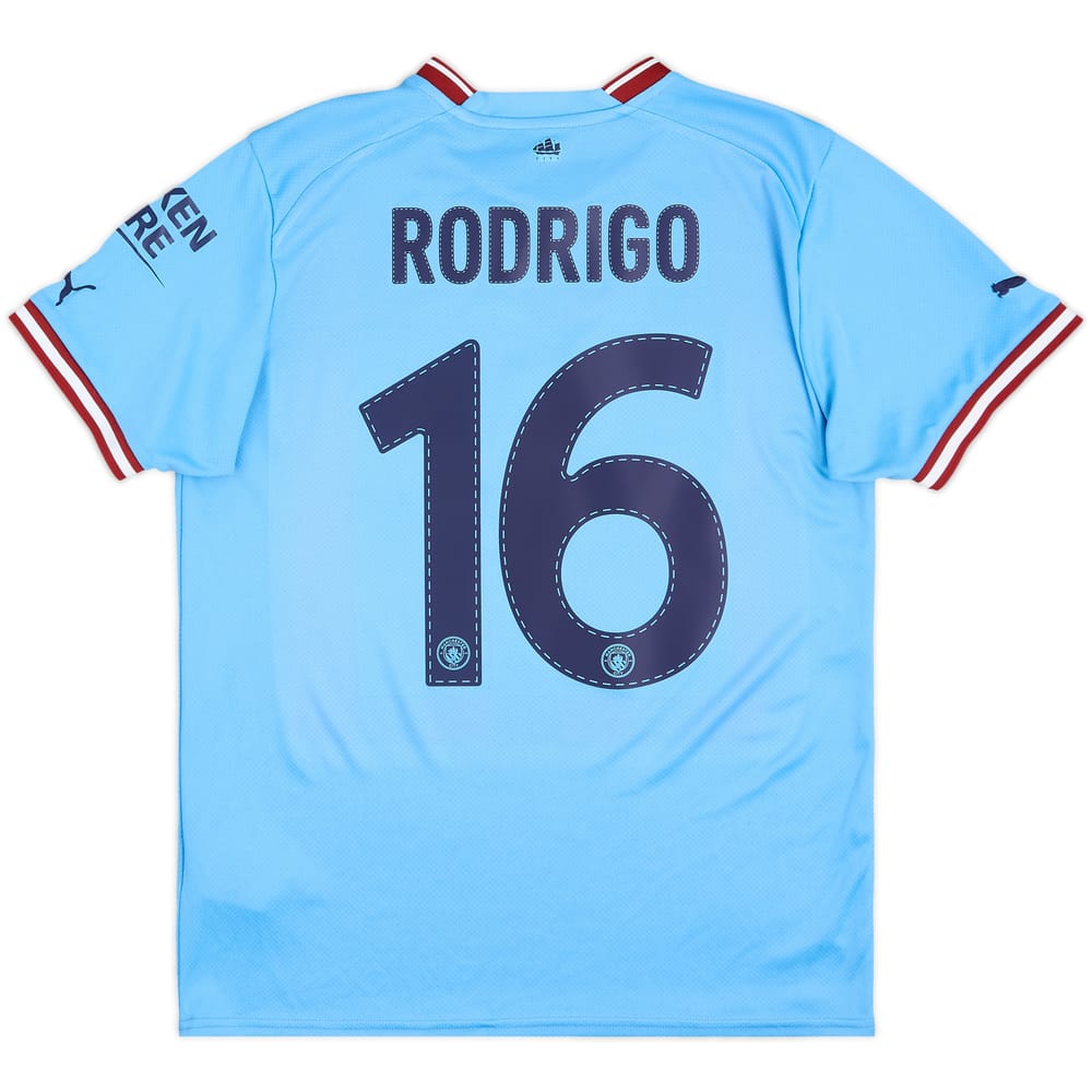 2022-23 Manchester City Home Shirt Rodrigo #16 - 9/10 - (L)