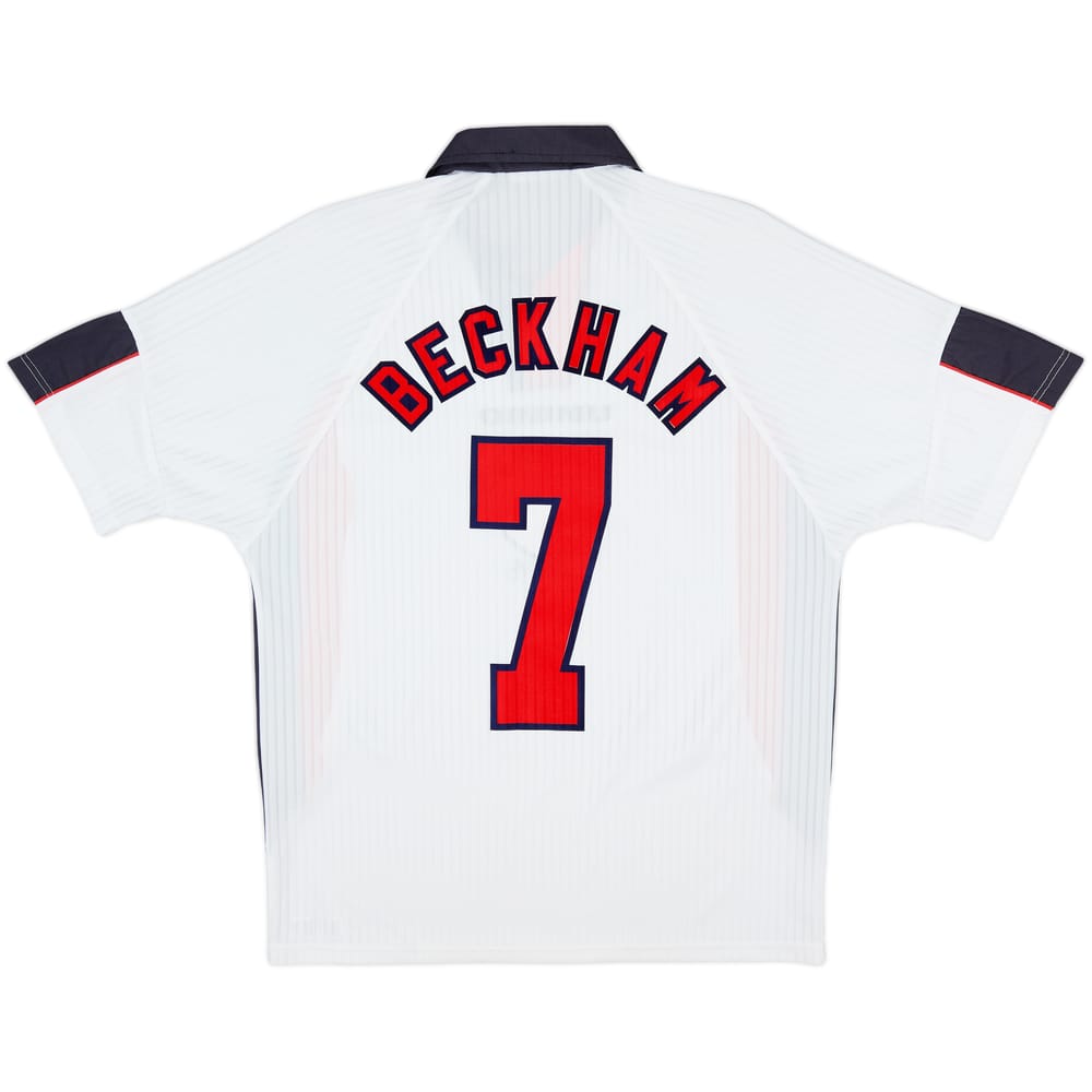 1997-99 England Home Shirt Beckham #7 - 6/10 - (M)
