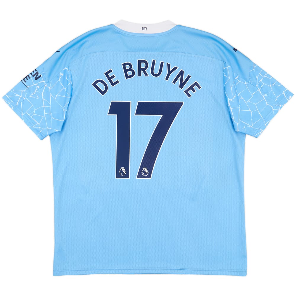 2020-21 Manchester City Home Shirt De Bruyne #17 - 8/10 - (XL)
