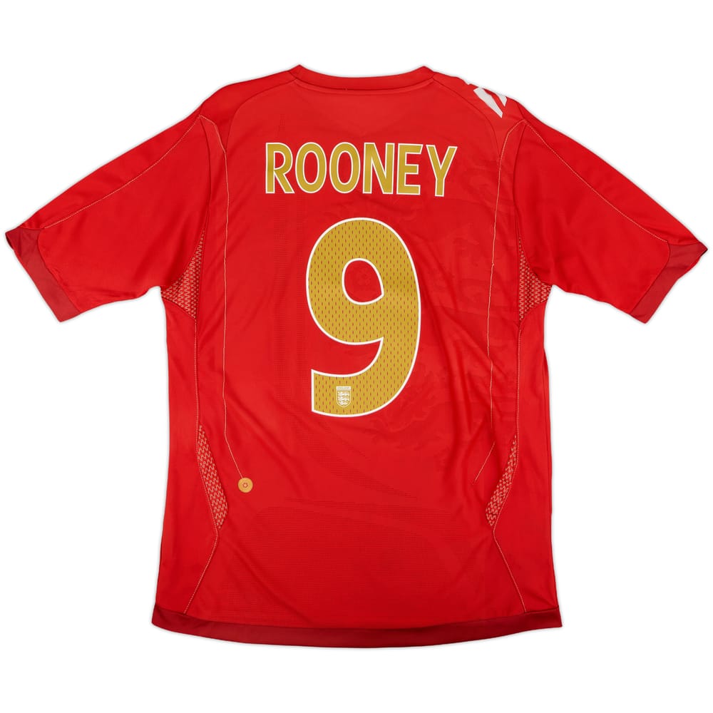 2006-08 England Away Shirt Rooney #9 - 4/10 - (M)