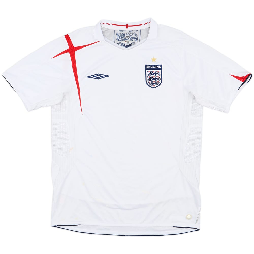 2005-07 England Home Shirt - 5/10 - (L)