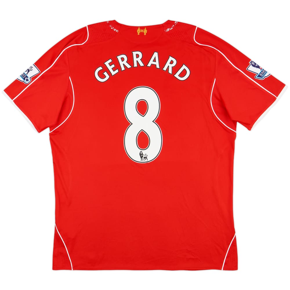 2014-15 Liverpool Home Shirt Gerrard #8 - 5/10 - (XXL)
