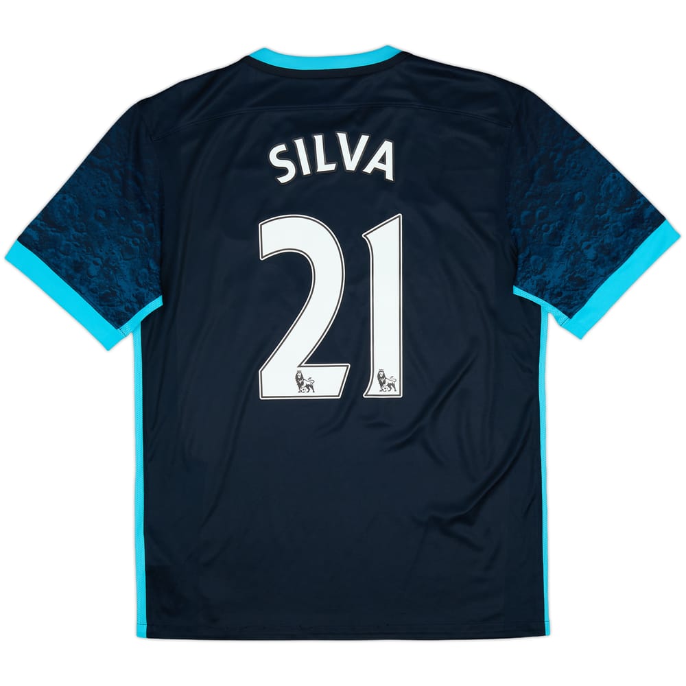 2015-16 Manchester City Away Shirt Silva #21 - 8/10 - (M)