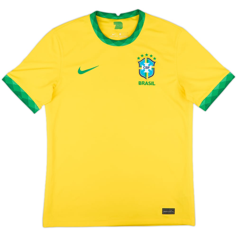 2020-21 Brazil Home Shirt - 10/10 - (M)