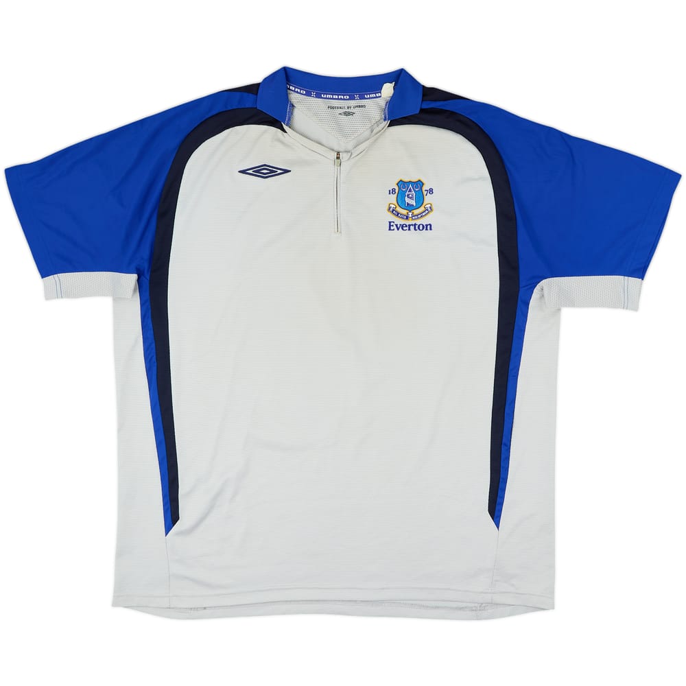 2005-06 Everton Umbro 1/4 Zip Polo Shirt - 8/10 - (XXL)