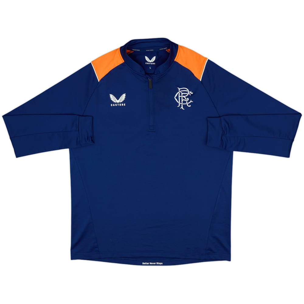 2022-23 Rangers Castore 1/4 Zip Drill Top - 10/10 - (L)