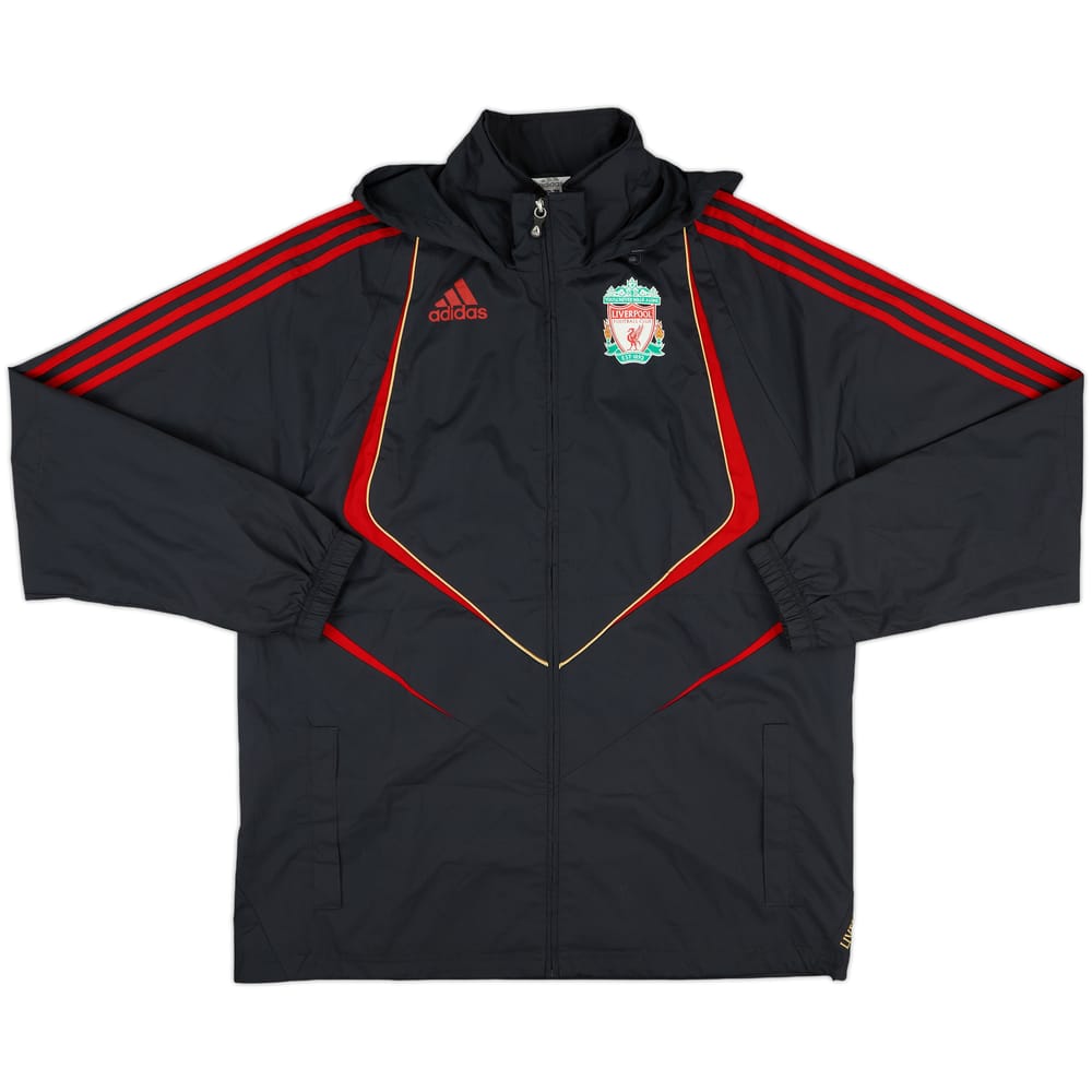 2009-10 Liverpool adidas Hooded Rain Jacket - 8/10 - (M)